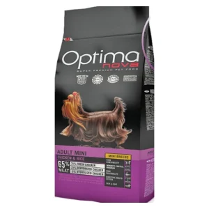 غذای خشک سگ بالغ نژاد کوچک اپتیما نوا مرغ و برنج ۶ کیلوگرمی (Optimanova Adult Mini)
