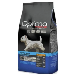 غذای خشک توله سگ نژاد کوچک اپتیما نوا مرغ و برنج ۲ کیلوگرمی (Optimanova Puppy Mini)