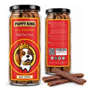 تشویقی سگ گوشت نواری گوساله طبیعی پاپی کینگ (Puppy King)